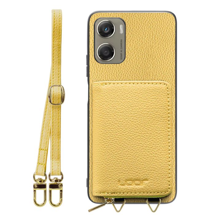 [ LOOF LUXURY-SHELL POUCH ] moto g06 モトローラ XT2535-6 ケース ショルダー スマホショルダー 背面 収納 ポーチ付き カバー スマホケース ストラップ 本革 [ moto g06 ]