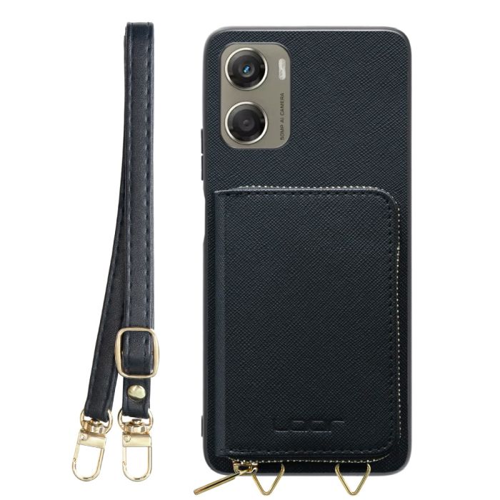 [ LOOF CASUAL-SHELL POUCH ] moto g06 モトローラ XT2535-6 ケース ショルダー スマホショルダー 背面 収納 ポーチ付き カバー スマホケース ストラップ レザー [ moto g06 ]