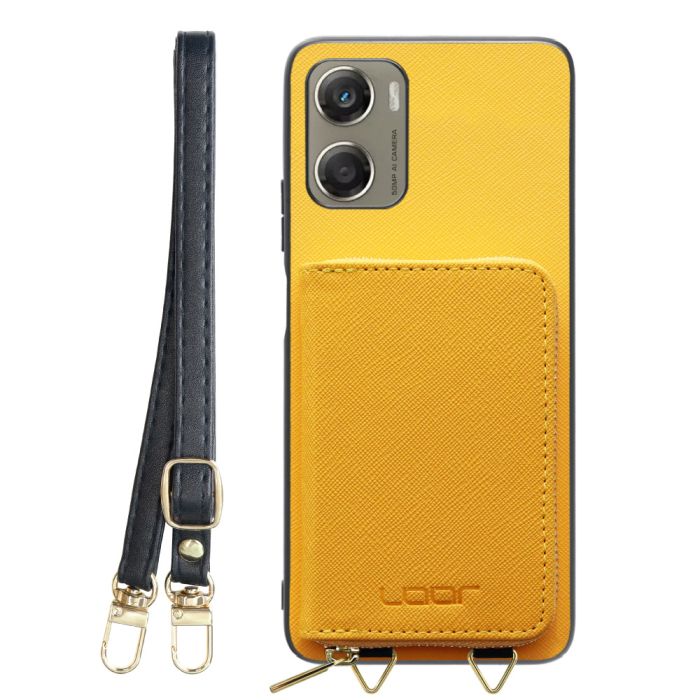 [ LOOF CASUAL-SHELL POUCH ] moto g06 モトローラ XT2535-6 ケース ショルダー スマホショルダー 背面 収納 ポーチ付き カバー スマホケース ストラップ レザー [ moto g06 ]