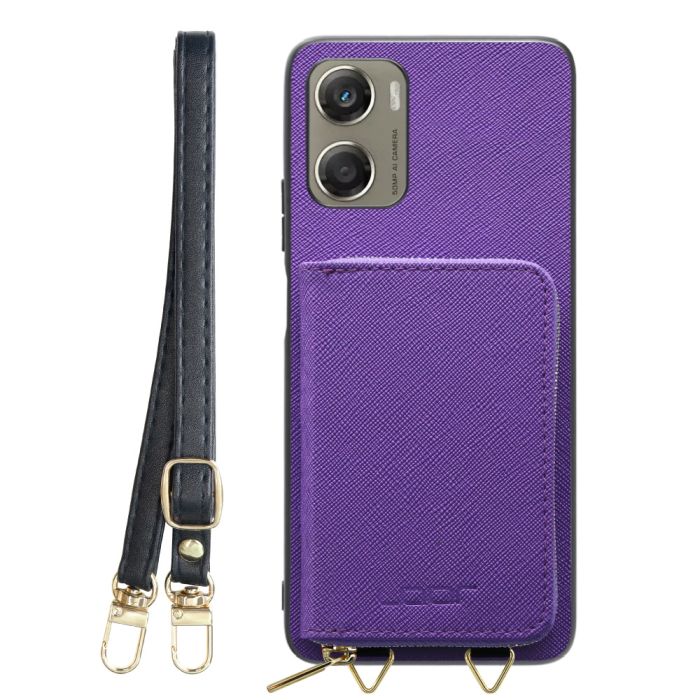 [ LOOF CASUAL-SHELL POUCH ] moto g06 モトローラ XT2535-6 ケース ショルダー スマホショルダー 背面 収納 ポーチ付き カバー スマホケース ストラップ レザー [ moto g06 ]