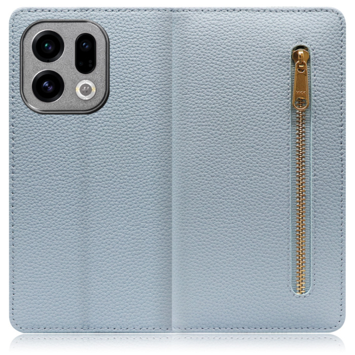 [ LOOF POCKET ] OPPO Find X9 OPG07 CPH2797 スマホケース ケース カバー 手帳型ケース カード収納 本革 マグネットなし ベルトなし ポケット ファスナー [ OPPO Find X9 ]