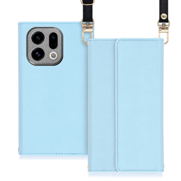 [ LOOF STRAP ] OPPO Find X9 OPG07 CPH2797 スマホケース ケース カバー ショルダー スマホショルダー ストラップ 肩掛け 首掛け 手帳型ケース カード収納 マグネット付き [ OPPO Find X9 ]