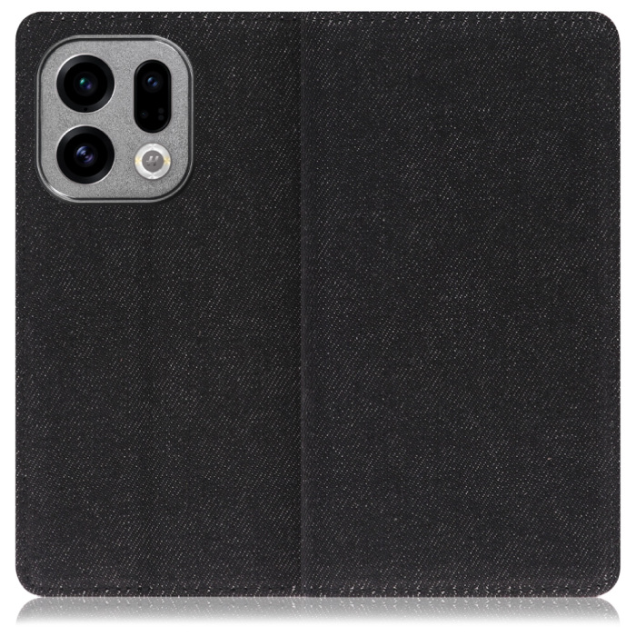 [ LOOF DENIM ] OPPO Find X9 OPG07 CPH2797 スマホケース ケース カバー 手帳型ケース カード収納 マグネット付き デニム ベルトなし [ OPPO Find X9 ]