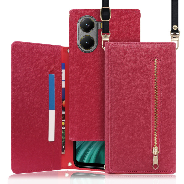 [ LOOF SHOULDER ] POCO X7 Pro Xiaomi スマホケース ケース カバー ショルダー スマホショルダー ストラップ 肩掛け 首掛け 手帳型ケース カード収納 マグネット付き ベルトなし [ POCO X7 Pro ]