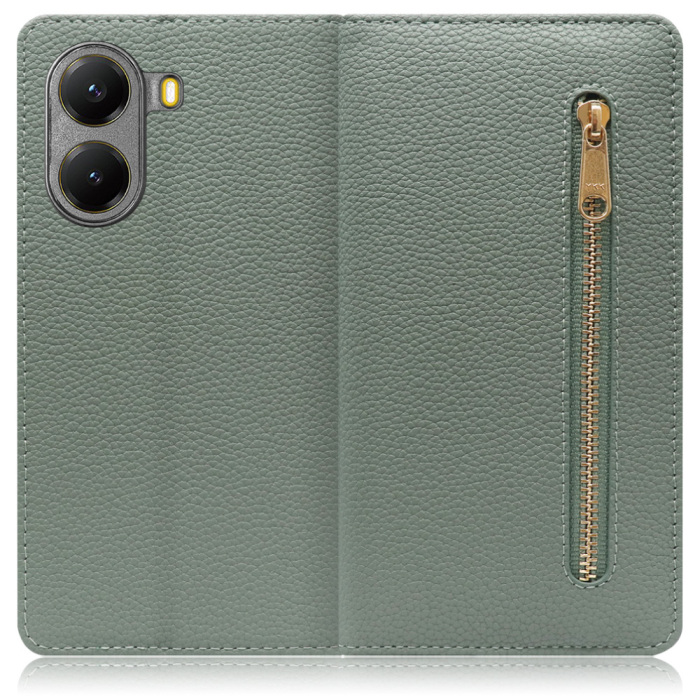 [ LOOF POCKET ] POCO X7 Pro Xiaomi スマホケース ケース カバー 手帳型ケース カード収納 本革 マグネットなし ベルトなし ポケット ファスナー [ POCO X7 Pro ]