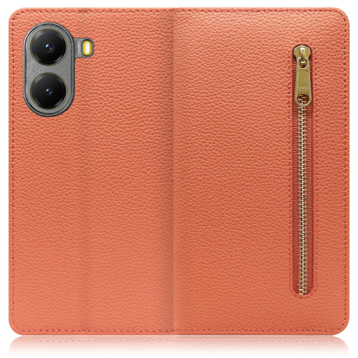 [ LOOF POCKET ] POCO X7 Pro Xiaomi スマホケース ケース カバー 手帳型ケース カード収納 本革 マグネットなし ベルトなし ポケット ファスナー [ POCO X7 Pro ]