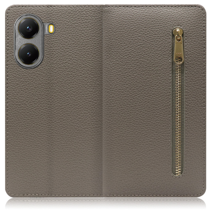 [ LOOF POCKET ] POCO X7 Pro Xiaomi スマホケース ケース カバー 手帳型ケース カード収納 本革 マグネットなし ベルトなし ポケット ファスナー [ POCO X7 Pro ]