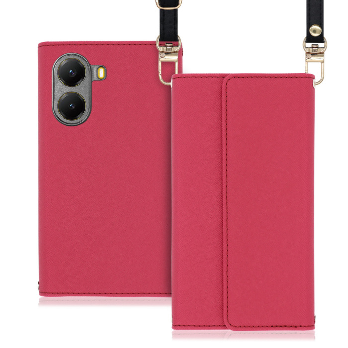 [ LOOF STRAP ] POCO X7 Pro Xiaomi スマホケース ケース カバー ショルダー スマホショルダー ストラップ 肩掛け 首掛け 手帳型ケース カード収納 マグネット付き [ POCO X7 Pro ]