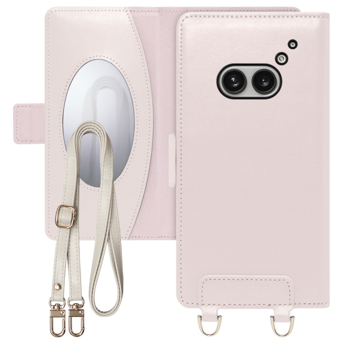 [ LOOF SWEET MIRROR ] Nothing Phone (2a)  スマホケース  ショルダー付き手帳型スマホケース ミラー付き カードポケット 本革 [ Nothing Phone (2a) ]