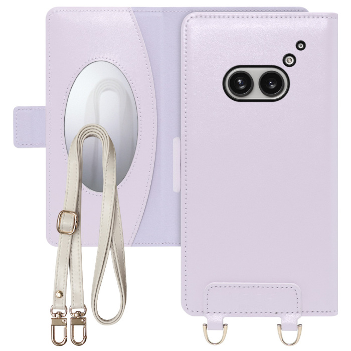 [ LOOF SWEET MIRROR ] Nothing Phone (2a)  スマホケース  ショルダー付き手帳型スマホケース ミラー付き カードポケット 本革 [ Nothing Phone (2a) ]