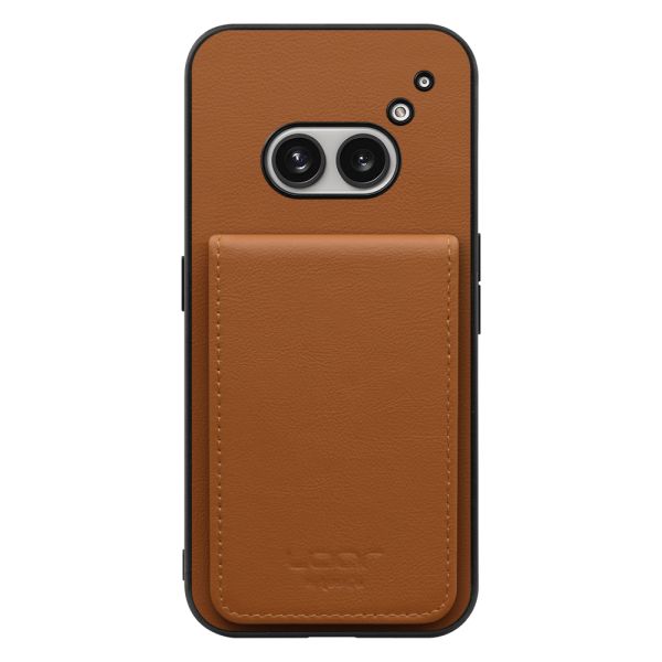 [ LOOF BASIC-SHELL SLIM CARD 4カード ] Nothing Phone (2a)  ケース 背面 カード収納 カード入れ カードポケット カバー スマホケース 薄型 大容量 本革 [ Nothing Phone (2a) ]