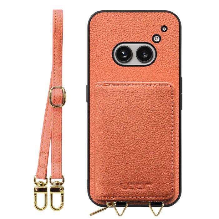 [ LOOF LUXURY-SHELL POUCH ] Nothing Phone (2a)  ケース ショルダー スマホショルダー 背面 収納 ポーチ付き カバー スマホケース ストラップ 本革 [ Nothing Phone (2a) ]