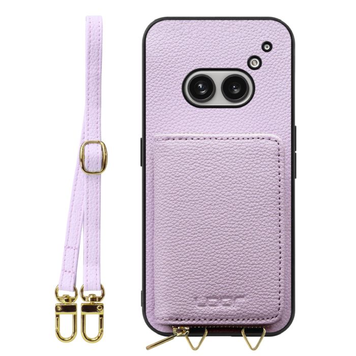 [ LOOF LUXURY-SHELL POUCH ] Nothing Phone (2a)  ケース ショルダー スマホショルダー 背面 収納 ポーチ付き カバー スマホケース ストラップ 本革 [ Nothing Phone (2a) ]