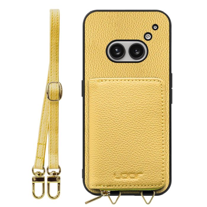 [ LOOF LUXURY-SHELL POUCH ] Nothing Phone (2a)  ケース ショルダー スマホショルダー 背面 収納 ポーチ付き カバー スマホケース ストラップ 本革 [ Nothing Phone (2a) ]