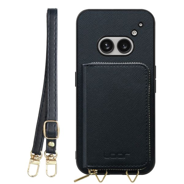 [ LOOF CASUAL-SHELL POUCH ] Nothing Phone (2a)  ケース ショルダー スマホショルダー 背面 収納 ポーチ付き カバー スマホケース ストラップ レザー [ Nothing Phone (2a) ]