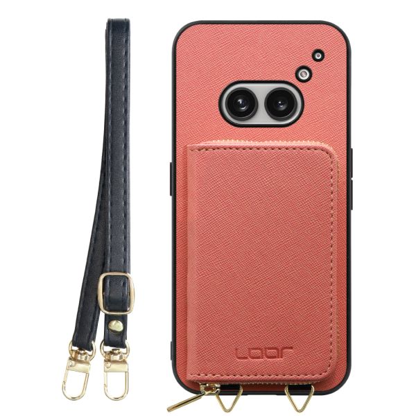 [ LOOF CASUAL-SHELL POUCH ] Nothing Phone (2a)  ケース ショルダー スマホショルダー 背面 収納 ポーチ付き カバー スマホケース ストラップ レザー [ Nothing Phone (2a) ]