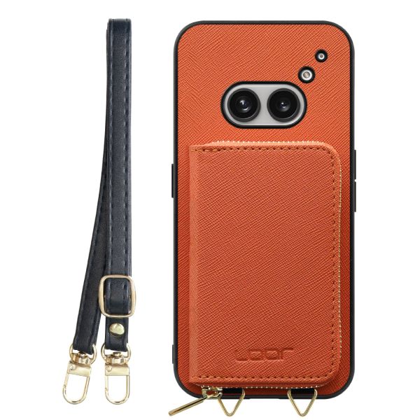 [ LOOF CASUAL-SHELL POUCH ] Nothing Phone (2a)  ケース ショルダー スマホショルダー 背面 収納 ポーチ付き カバー スマホケース ストラップ レザー [ Nothing Phone (2a) ]