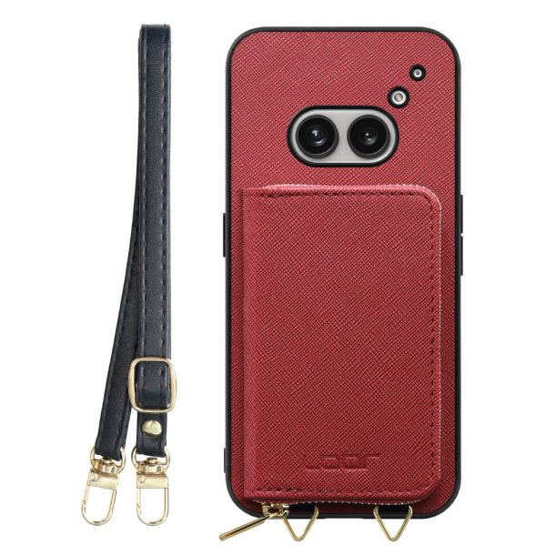 [ LOOF CASUAL-SHELL POUCH ] Nothing Phone (2a)  ケース ショルダー スマホショルダー 背面 収納 ポーチ付き カバー スマホケース ストラップ レザー [ Nothing Phone (2a) ]