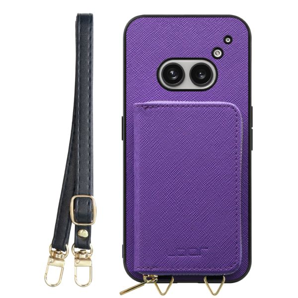 [ LOOF CASUAL-SHELL POUCH ] Nothing Phone (2a)  ケース ショルダー スマホショルダー 背面 収納 ポーチ付き カバー スマホケース ストラップ レザー [ Nothing Phone (2a) ]