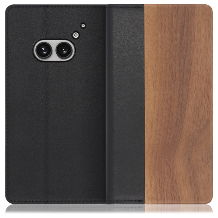 [ LOOF NATURE ] Nothing Phone (2a)  スマホケース ケース カバー 手帳型ケース カード収納 マグネット付き 天然木 本革 ベルトなし [ Nothing Phone (2a) ]