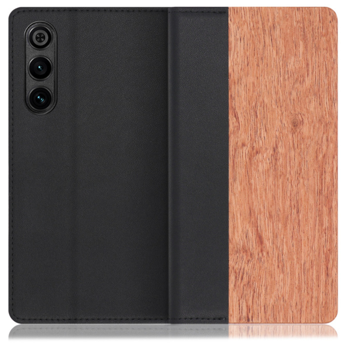 [ LOOF NATURE ] REDMAGIC 10 Air nubia スマホケース ケース カバー 手帳型ケース カード収納 マグネット付き 天然木 本革 ベルトなし [ REDMAGIC 10 Air ]