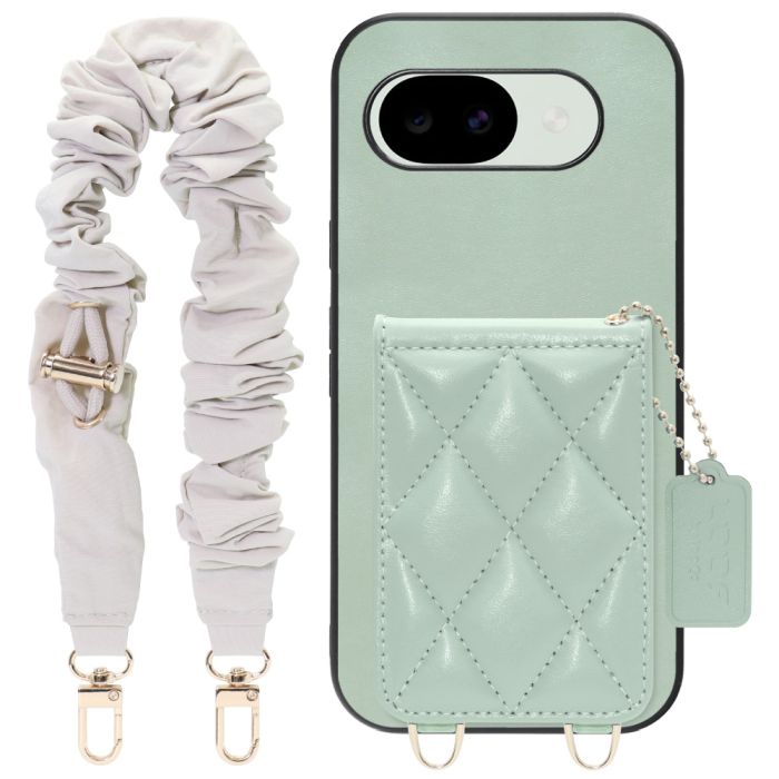 [ LOOF SWEET-SHELL SHUSHU ] Google Pixel 10a グーグル ピクセル スマホケース キルティング加工のカードケース付き シュシュストラップ付き マグネット内蔵 カード収納 本革 パステルカラー [ Google Pixel 10a ]