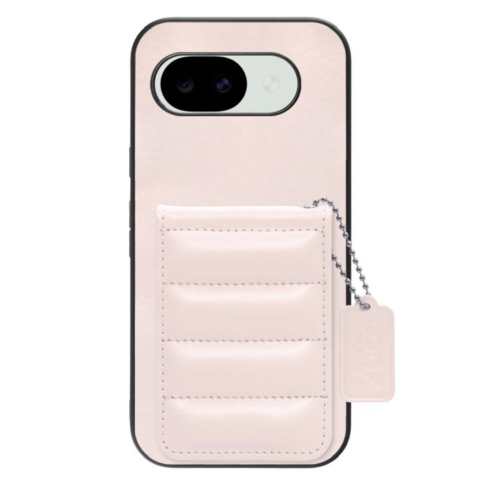 [ LOOF SWEET-SHELL CARD ] Google Pixel 10a グーグル ピクセル スマホケース キルティング加工のカードケース付き マグネット内蔵 カード収納 本革 レザータグ＆チェーン付き パステルカラー [ Google Pixel 10a ]