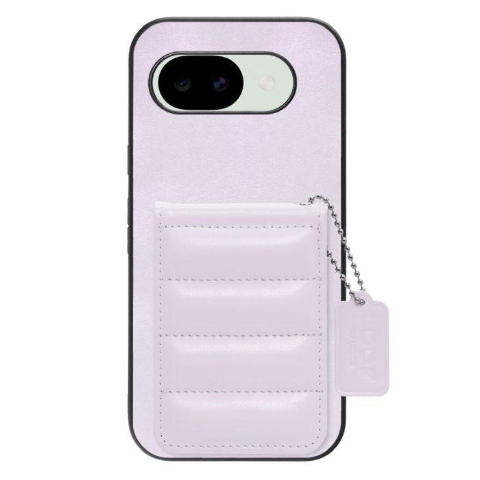 [ LOOF SWEET-SHELL CARD ] Google Pixel 10a グーグル ピクセル スマホケース キルティング加工のカードケース付き マグネット内蔵 カード収納 本革 レザータグ＆チェーン付き パステルカラー [ Google Pixel 10a ]