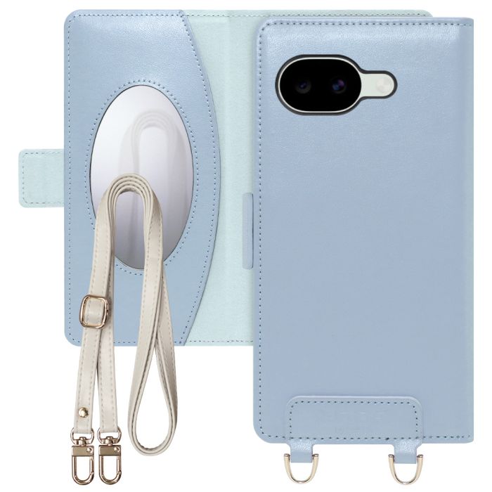 [ LOOF SWEET MIRROR ] Google Pixel 10a グーグル ピクセル スマホケース  ショルダー付き手帳型スマホケース ミラー付き カードポケット 本革 [ Google Pixel 10a ]