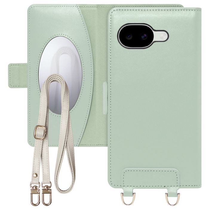 [ LOOF SWEET MIRROR ] Google Pixel 10a グーグル ピクセル スマホケース  ショルダー付き手帳型スマホケース ミラー付き カードポケット 本革 [ Google Pixel 10a ]