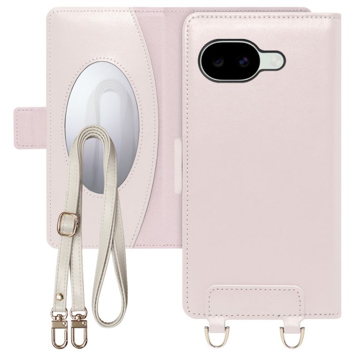 [ LOOF SWEET MIRROR ] Google Pixel 10a グーグル ピクセル スマホケース  ショルダー付き手帳型スマホケース ミラー付き カードポケット 本革 [ Google Pixel 10a ]