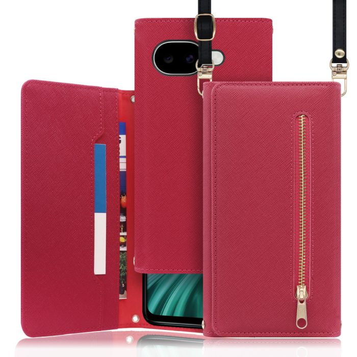 [ LOOF SHOULDER ] Google Pixel 10a グーグル ピクセル スマホケース ケース カバー ショルダー スマホショルダー ストラップ 肩掛け 首掛け 手帳型ケース カード収納 マグネット付き ベルトなし [ Google Pixel 10a ]