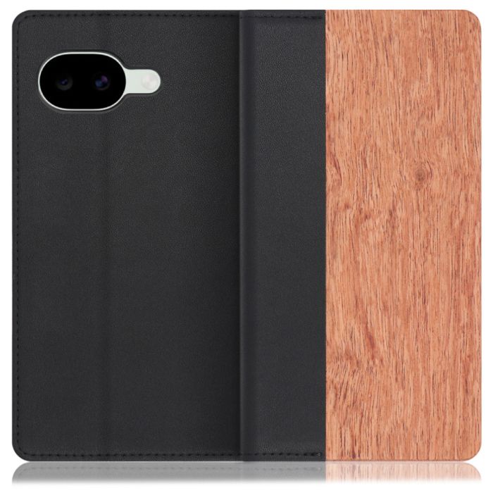 [ LOOF NATURE ] Google Pixel 10a グーグル ピクセル スマホケース ケース カバー 手帳型ケース カード収納 マグネット付き 天然木 本革 ベルトなし [ Google Pixel 10a ]