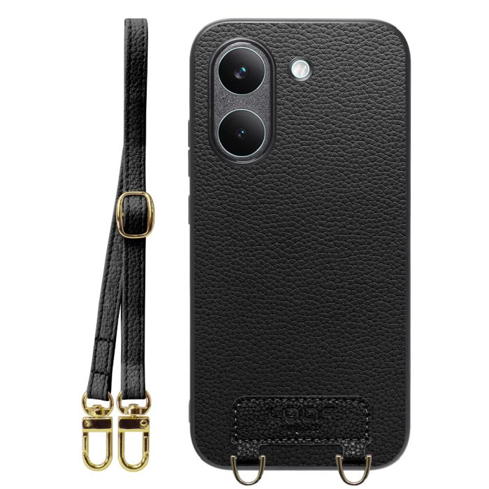 [ LOOF LUXURY-SHELL SHOULDER ] POCO X8 Pro Xiaomi シャオミ ショルダーストラップ付き シンプルでスマート 本革 シェル型ケース ショルダー ストラップ スマホショルダー [ POCO X8 Pro ]
