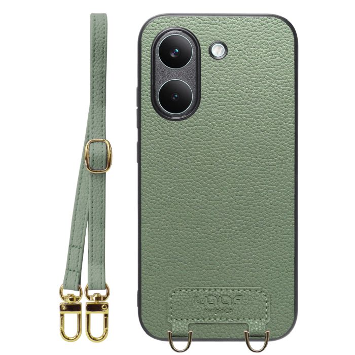 [ LOOF LUXURY-SHELL SHOULDER ] POCO X8 Pro Xiaomi シャオミ ショルダーストラップ付き シンプルでスマート 本革 シェル型ケース ショルダー ストラップ スマホショルダー [ POCO X8 Pro ]