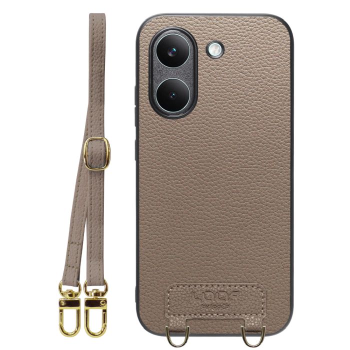 [ LOOF LUXURY-SHELL SHOULDER ] POCO X8 Pro Xiaomi シャオミ ショルダーストラップ付き シンプルでスマート 本革 シェル型ケース ショルダー ストラップ スマホショルダー [ POCO X8 Pro ]