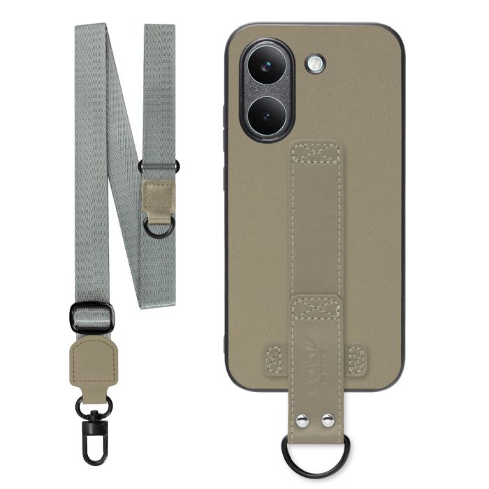 [ LOOF STRAP-SHELL (ロング+ Ver.) ] POCO X8 Pro Xiaomi シャオミ スマホケース 背面 ケース カバー ハードケース ショルダーベルト  本革 [ POCO X8 Pro ]