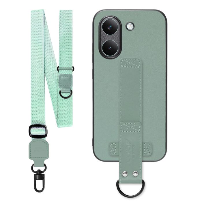 [ LOOF STRAP-SHELL (ロング+ Ver.) ] POCO X8 Pro Xiaomi シャオミ スマホケース 背面 ケース カバー ハードケース ショルダーベルト  本革 [ POCO X8 Pro ]