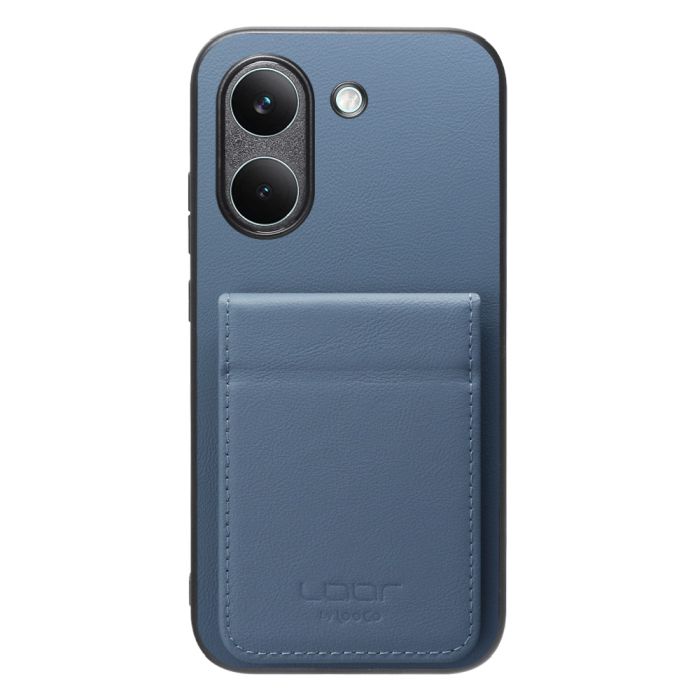 [ LOOF BASIC-SHELL SLIM CARD 2カード ] POCO X8 Pro Xiaomi シャオミ ケース 背面 カード収納 カード入れ カードポケット カバー スマホケース 薄型 大容量 本革 [ POCO X8 Pro ]