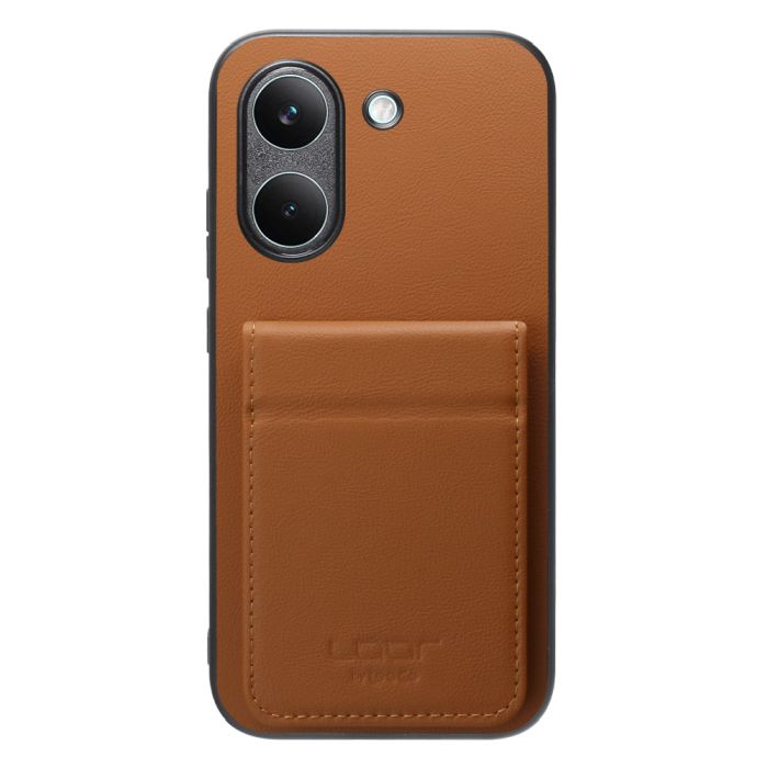[ LOOF BASIC-SHELL SLIM CARD 2カード ] POCO X8 Pro Xiaomi シャオミ ケース 背面 カード収納 カード入れ カードポケット カバー スマホケース 薄型 大容量 本革 [ POCO X8 Pro ]