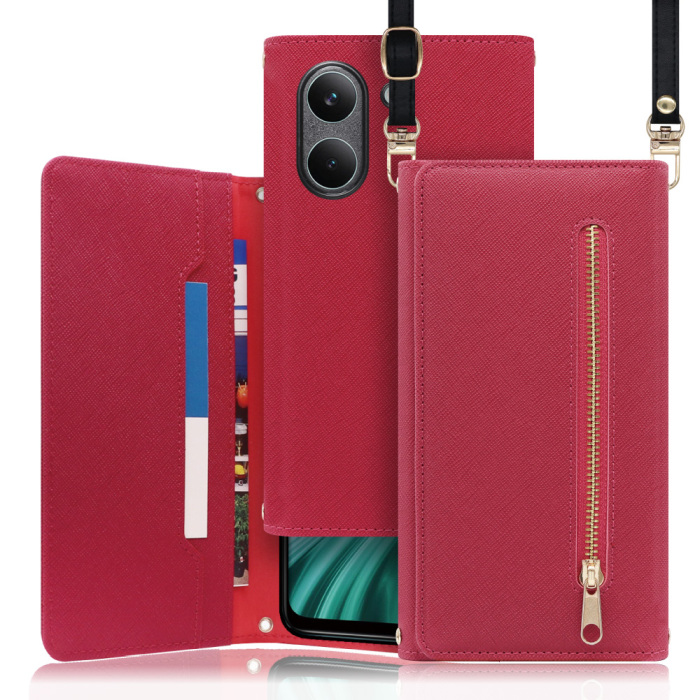 [ LOOF SHOULDER ] POCO X8 Pro Xiaomi シャオミ スマホケース ケース カバー ショルダー スマホショルダー ストラップ 肩掛け 首掛け 手帳型ケース カード収納 マグネット付き ベルトなし [ POCO X8 Pro ]