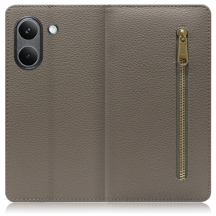 [ LOOF POCKET ] POCO X8 Pro Xiaomi シャオミ スマホケース ケース カバー 手帳型ケース カード収納 本革 マグネットなし ベルトなし ポケット ファスナー [ POCO X8 Pro ]