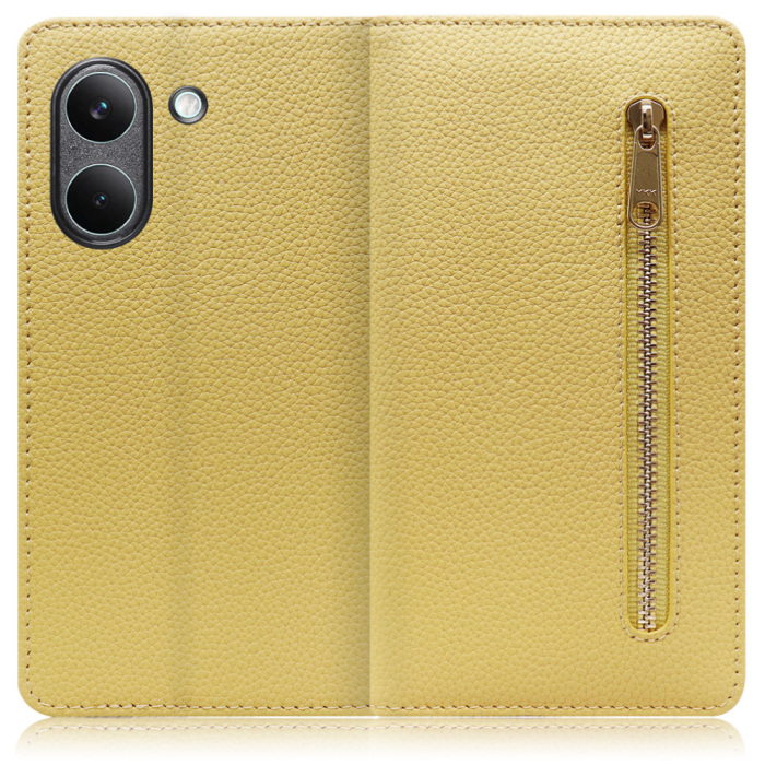 [ LOOF POCKET ] POCO X8 Pro Xiaomi シャオミ スマホケース ケース カバー 手帳型ケース カード収納 本革 マグネットなし ベルトなし ポケット ファスナー [ POCO X8 Pro ]