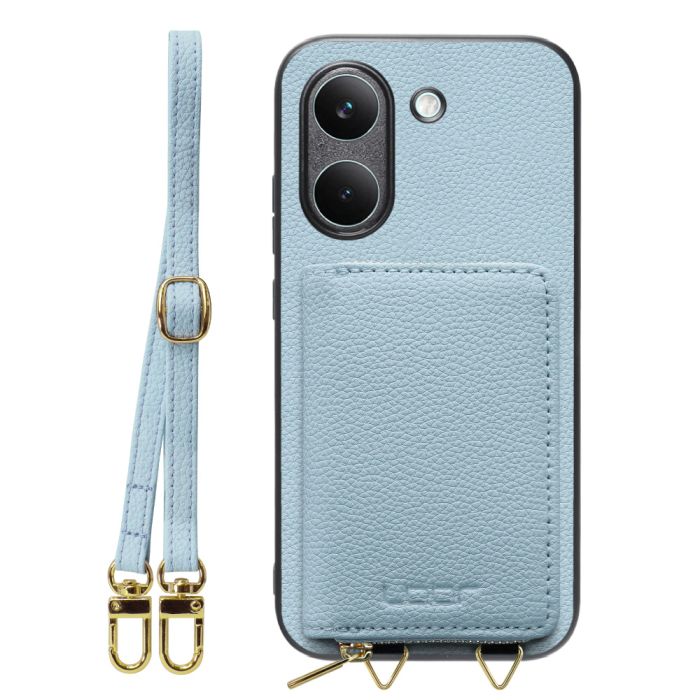 [ LOOF LUXURY-SHELL POUCH ] POCO X8 Pro Xiaomi シャオミ ケース ショルダー スマホショルダー 背面 収納 ポーチ付き カバー スマホケース ストラップ 本革 [ POCO X8 Pro ]