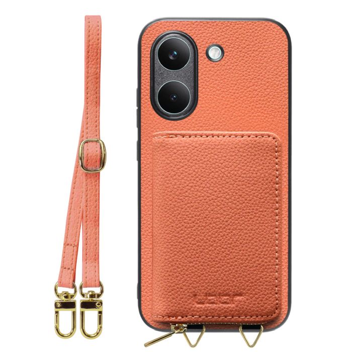 [ LOOF LUXURY-SHELL POUCH ] POCO X8 Pro Xiaomi シャオミ ケース ショルダー スマホショルダー 背面 収納 ポーチ付き カバー スマホケース ストラップ 本革 [ POCO X8 Pro ]