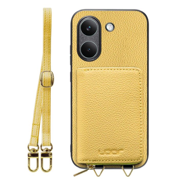 [ LOOF LUXURY-SHELL POUCH ] POCO X8 Pro Xiaomi シャオミ ケース ショルダー スマホショルダー 背面 収納 ポーチ付き カバー スマホケース ストラップ 本革 [ POCO X8 Pro ]