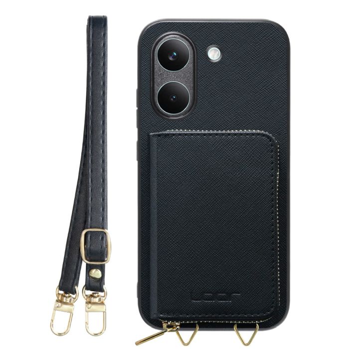 [ LOOF CASUAL-SHELL POUCH ] POCO X8 Pro Xiaomi シャオミ ケース ショルダー スマホショルダー 背面 収納 ポーチ付き カバー スマホケース ストラップ レザー [ POCO X8 Pro ]