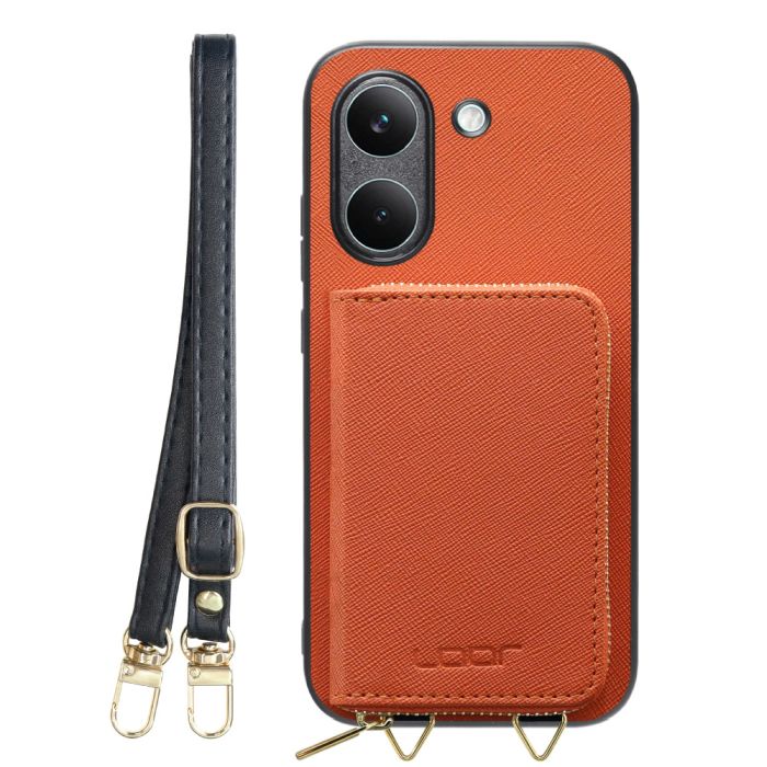 [ LOOF CASUAL-SHELL POUCH ] POCO X8 Pro Xiaomi シャオミ ケース ショルダー スマホショルダー 背面 収納 ポーチ付き カバー スマホケース ストラップ レザー [ POCO X8 Pro ]