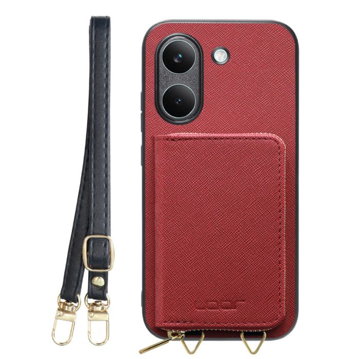 [ LOOF CASUAL-SHELL POUCH ] POCO X8 Pro Xiaomi シャオミ ケース ショルダー スマホショルダー 背面 収納 ポーチ付き カバー スマホケース ストラップ レザー [ POCO X8 Pro ]