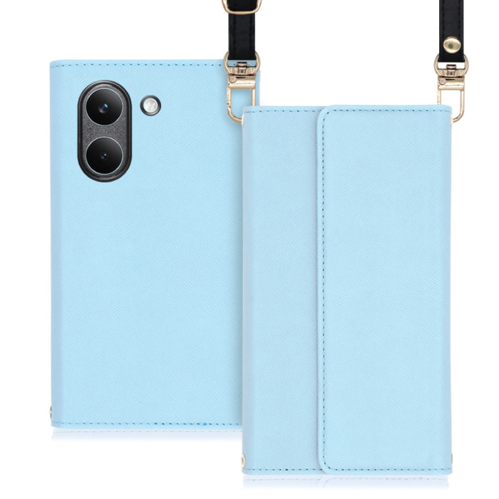 [ LOOF STRAP ] POCO X8 Pro Xiaomi シャオミ スマホケース ケース カバー ショルダー スマホショルダー ストラップ 肩掛け 首掛け 手帳型ケース カード収納 マグネット付き [ POCO X8 Pro ]